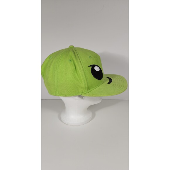 Green Alien Snapback Hat EMOJI One 2017 Novelty Stylized UFO Extraterrestrial - Picture 4 of 6